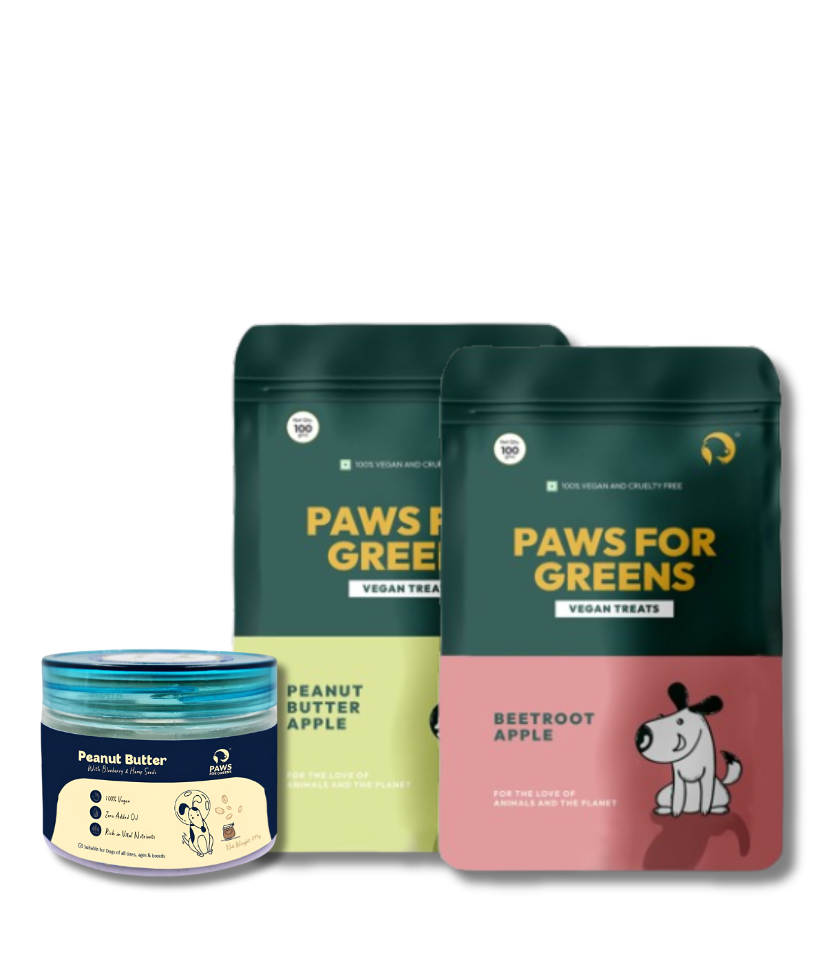 Dog Peanut Butter & Vegan Dog Treats Combo  Healthy Diwali Gift for Dogs