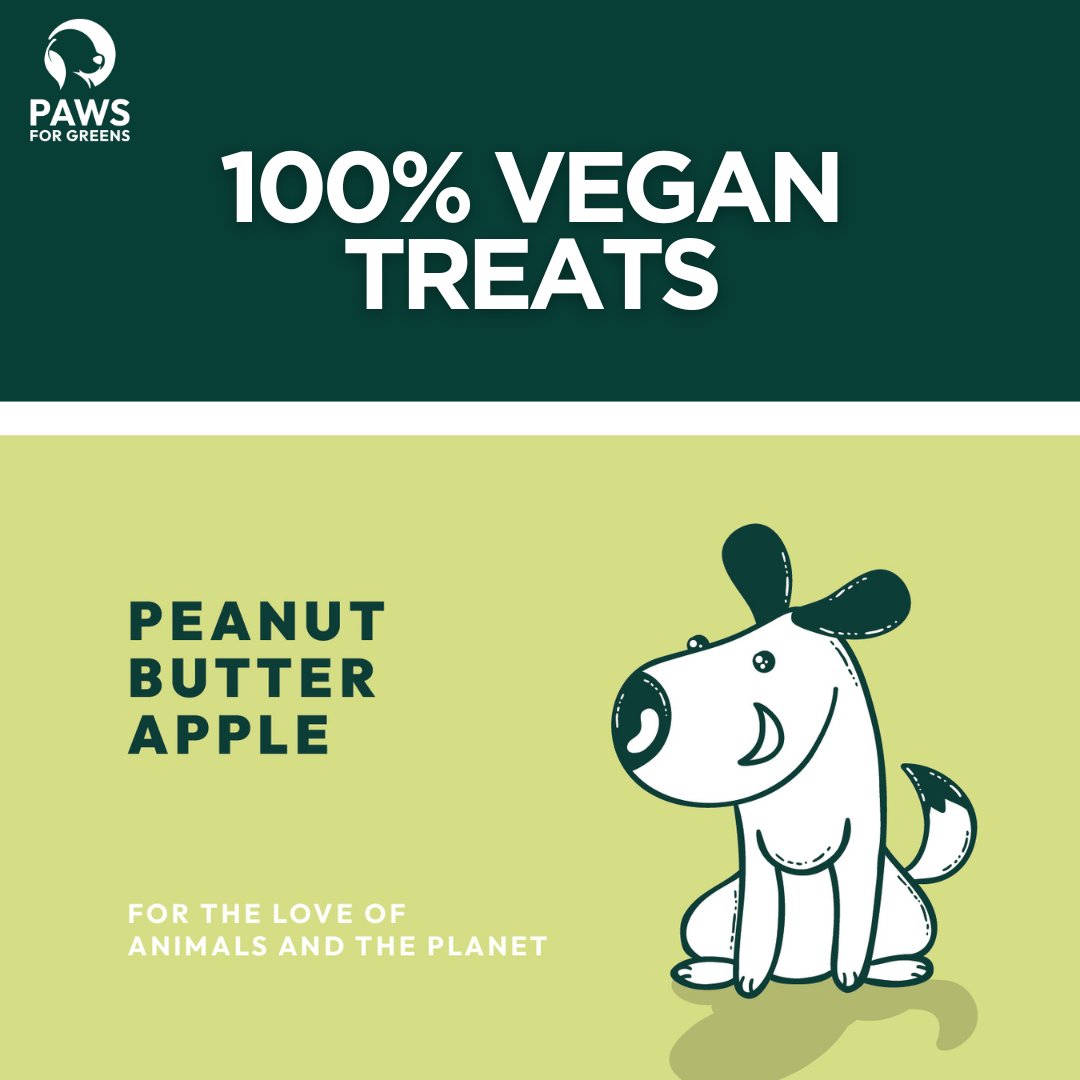 Dog Treats Plant-Based Healthy Vegan Biscuits for Dogs with Peanut Butter & Apple-100gm
