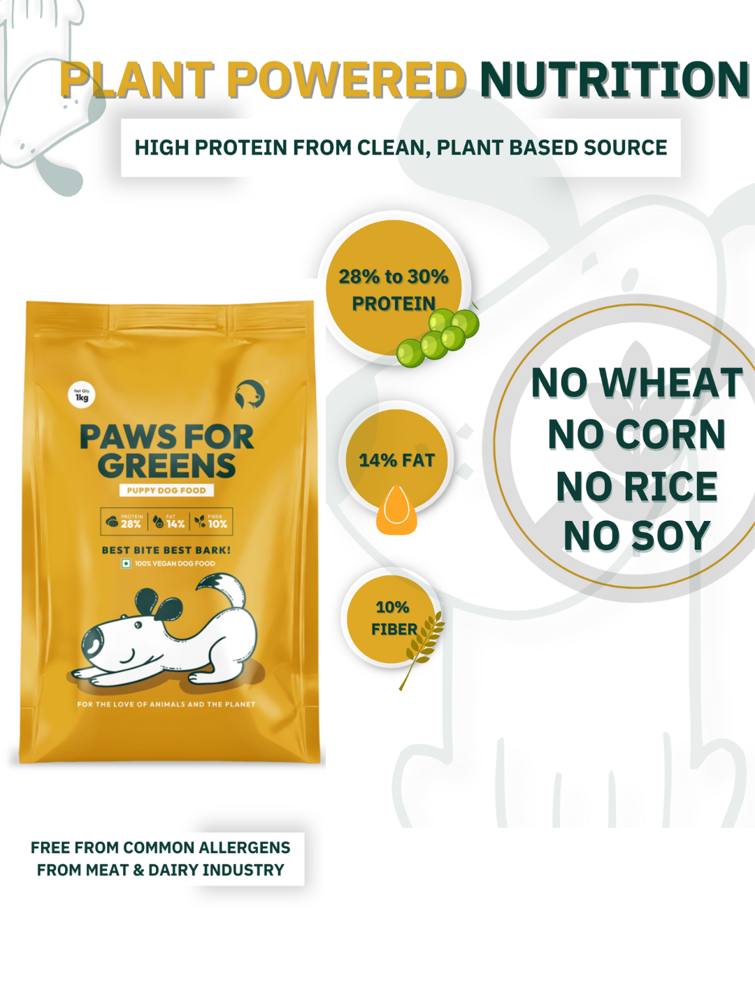 Vegan Dog Food Plant-Based Veg Dry Kibble for All Breeds 100% Natural Complete Nutrition