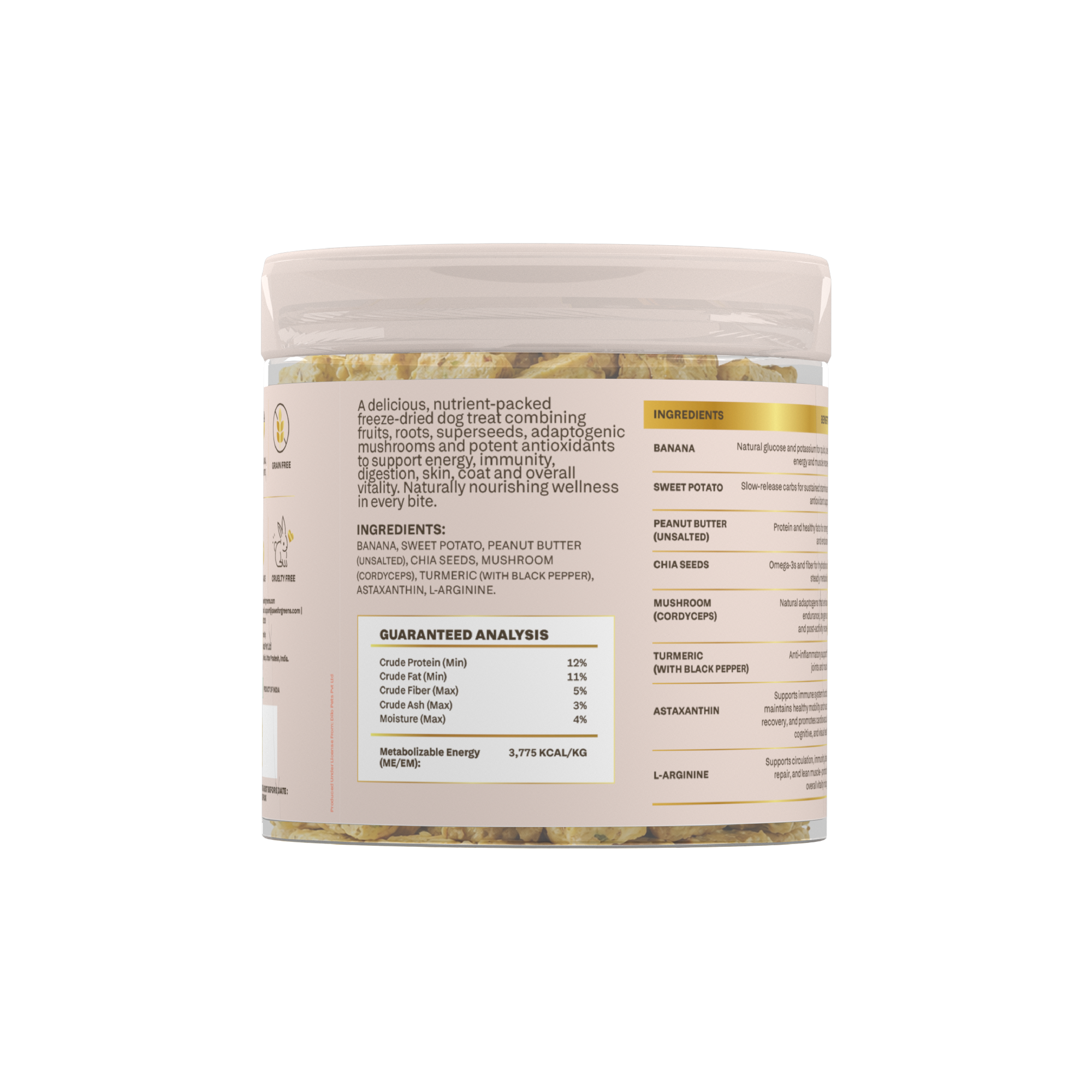 Banana & Mushroom Wellness Bites | Adaptogenic & Immune Support | Freeze-Dried Functional Treat