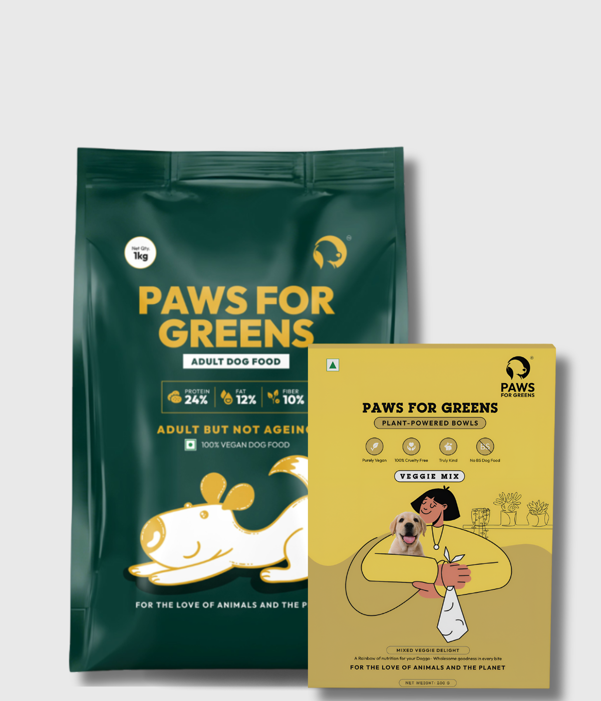 Vegan Adult Food Combo – Healthy Veg Dry Food & Nutritious Wet Food Pack