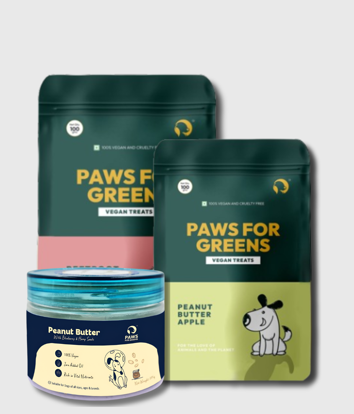 Dog Peanut Butter & Vegan Dog Treats Combo Healthy Diwali Gift for Dogs