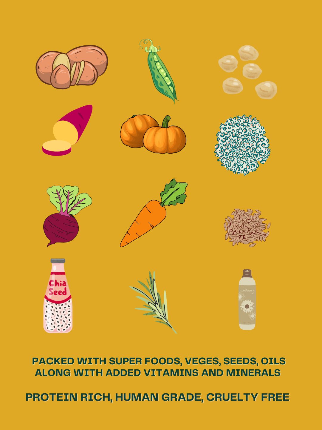 Veg Dog Food Plant-Based Meat-Free for All Breeds Dry Kibble high Prot