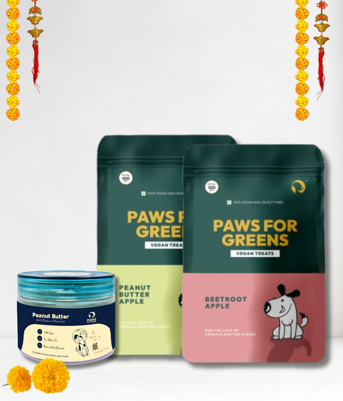 Dog Peanut Butter & Vegan Dog Treats Combo  Healthy Diwali Gift for Dogs