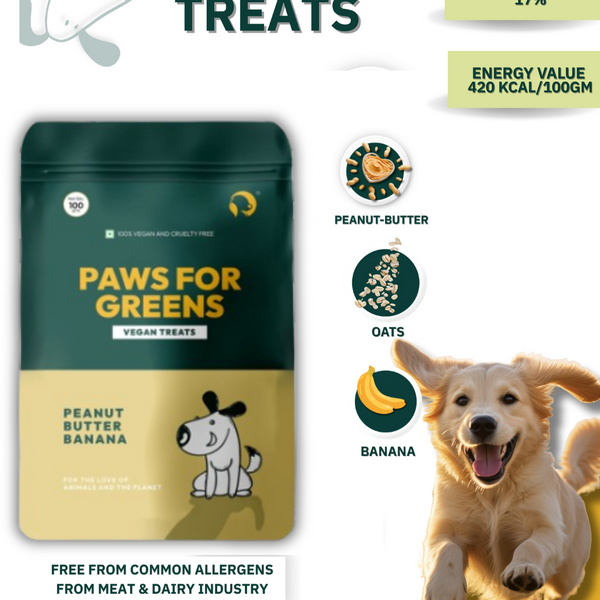 Vegan treats with peanuts, oats, banana supporting digestion and energy; gluten-free, preservative-free; ideal for training and rewards. - alternate view