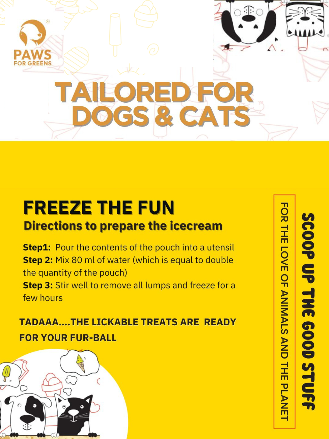 Pet Ice Cream with Prebiotics Sugar free Treat For Dog and cat 40 gm (pack 2 Banana)