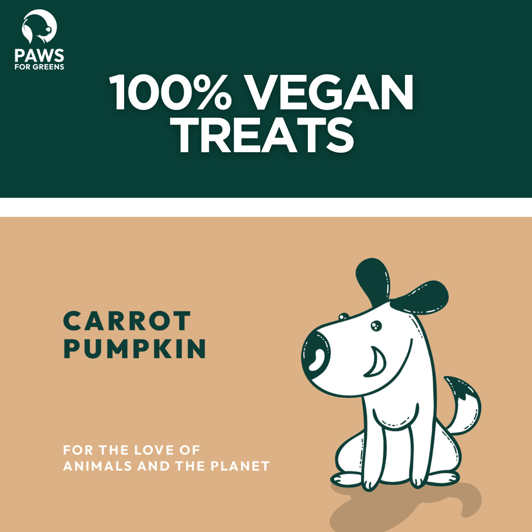Dog Treats Plant-Based Healthy Vegan Biscuits for Dogs with Carrot & Pumpkin-100gm