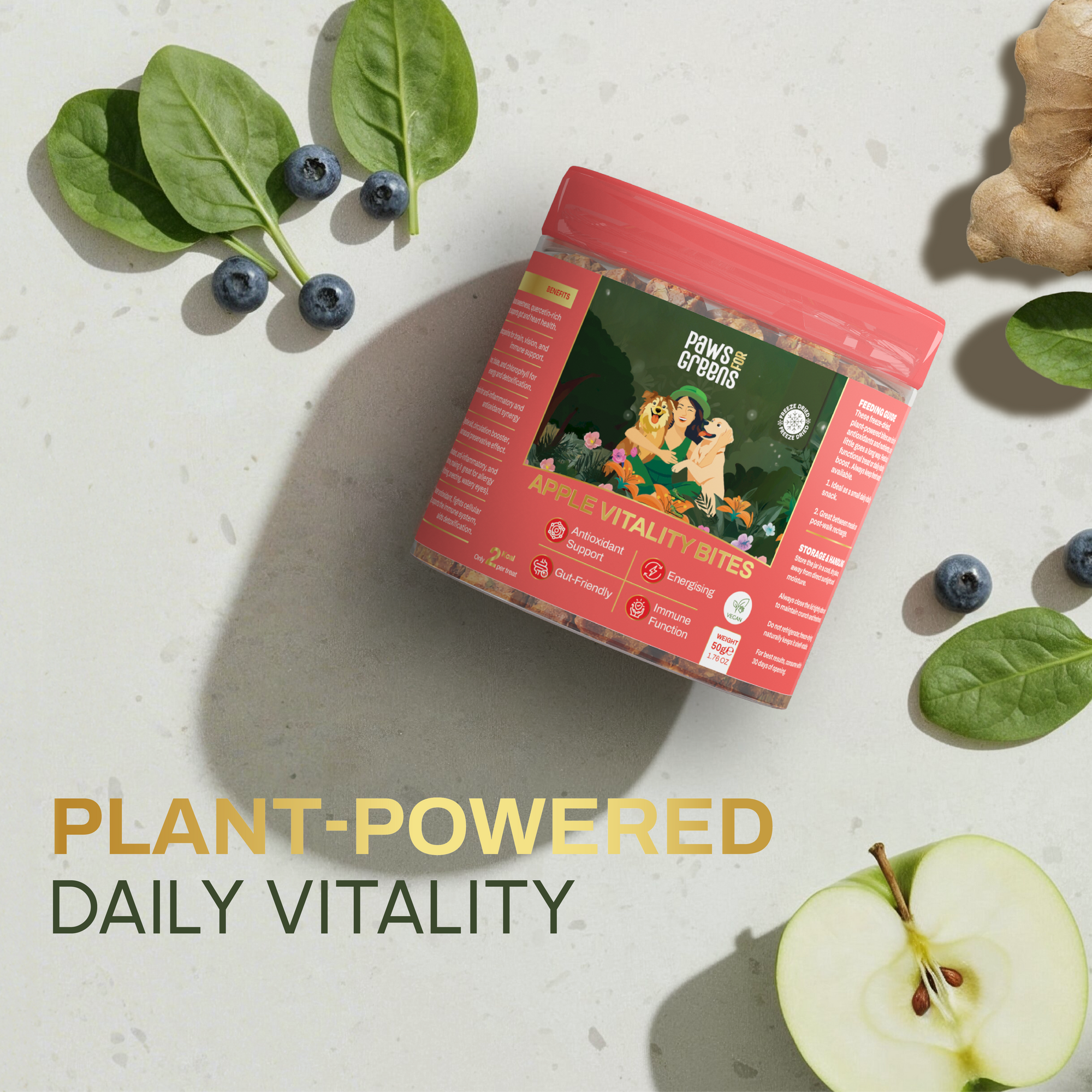 Apple Vitality Bites | Immunity & Antioxidant Support | Freeze-Dried Functional Treat