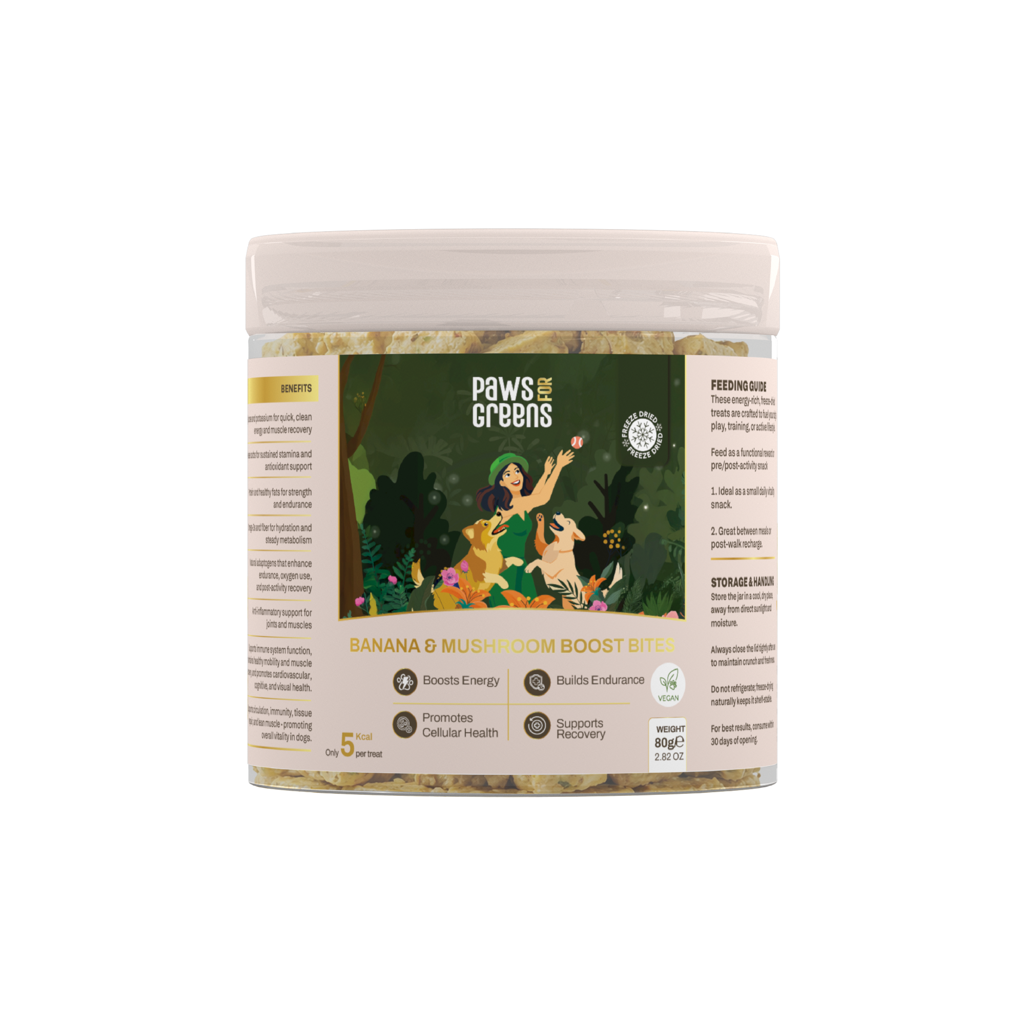 Banana & Mushroom Wellness Bites | Adaptogenic & Immune Support | Freeze-Dried Functional Treat