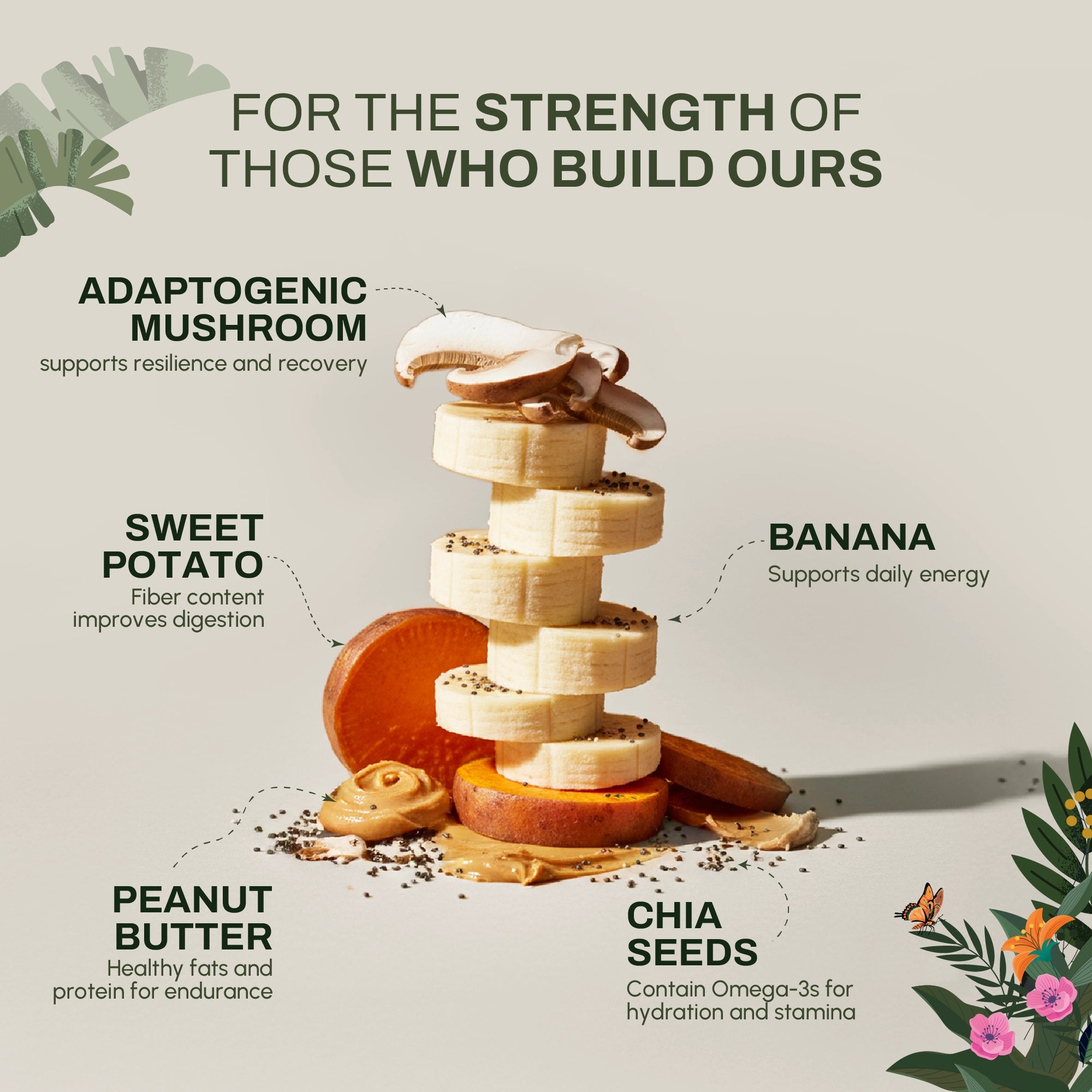 Banana & Mushroom Wellness Bites | Adaptogenic & Immune Support | Freeze-Dried Functional Treat