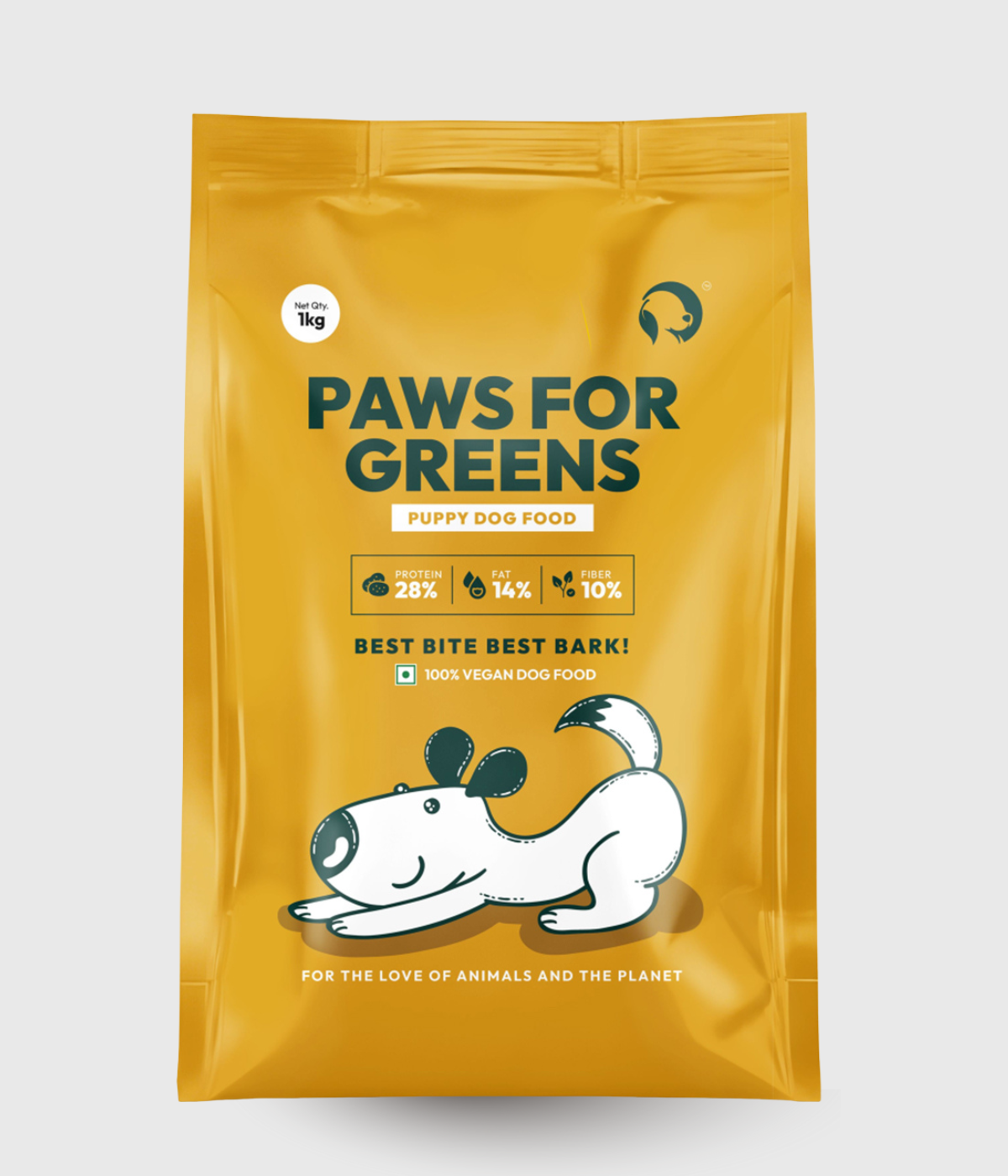 Veg Dog Food Plant-Based Meat-Free for All Breeds Dry Kibble high Protein Complete Nutrition special for puppy 1KG