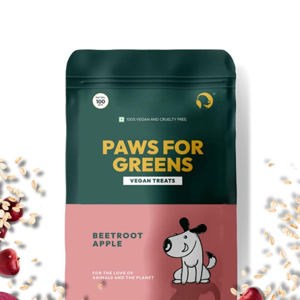 Crunchy vegan treats with oats, beetroot, apple supporting digestion and vitality; preservative-free; ideal for training and daily rewards.