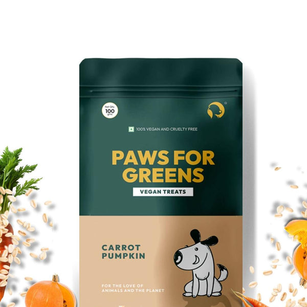 Crunchy vegan treats with oats, carrot, pumpkin supporting digestion and gut health; preservative-free; ideal for training and rewards.