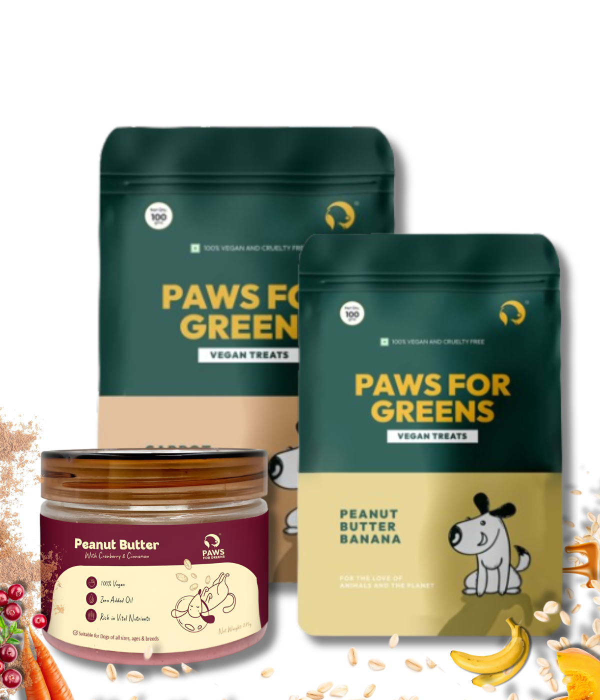 Diwali Special Dog Treat Combo Vegan Peanut Butter & Natural Dog Snacks