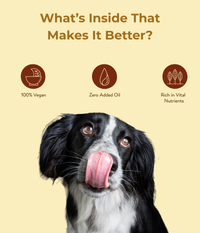Creamy 100% peanut butter rich in natural protein and healthy fats; supports energy and vitality; ideal for enrichment and treats